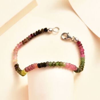 Nat&uuml;rliches Mehrfach-Turmalin-Armband, 19 cm - 24 ct.