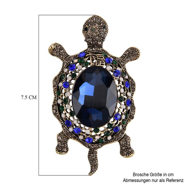 Mehrfarbige Kristall-Brosche, Schildkr&ouml;te image number 5