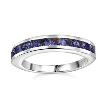 Tansanit Ring, 925 Silber rhodiniert - 0,92 ct.