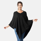 100 % Kaschmirwolle Pashmina Poncho, Schwarz image number 0