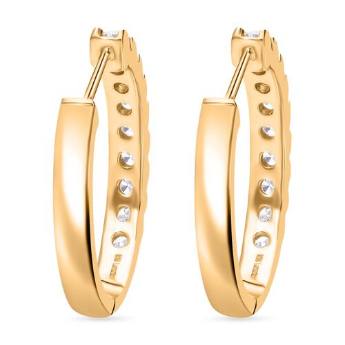 LUXURIANT DIAMOND- SI GH Labor Diamant Ohrringe, 925 Silber Gelbgold Vermeil - 1 ct. image number 2