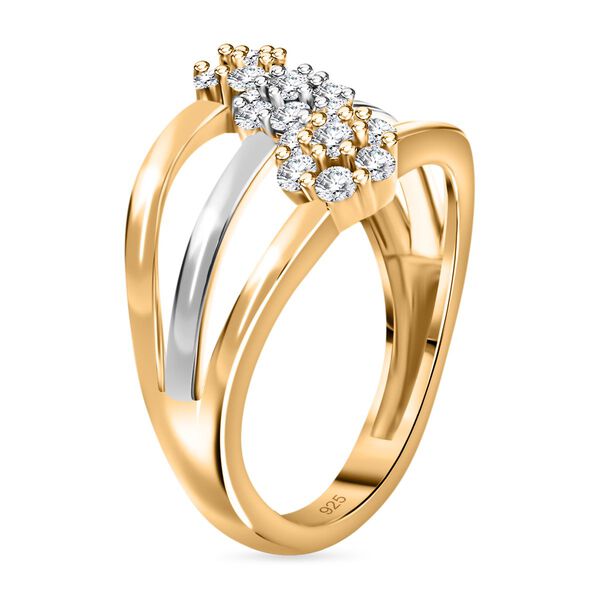 Moissanit Bicolor Ring, ca. 0,63 ct. image number 5