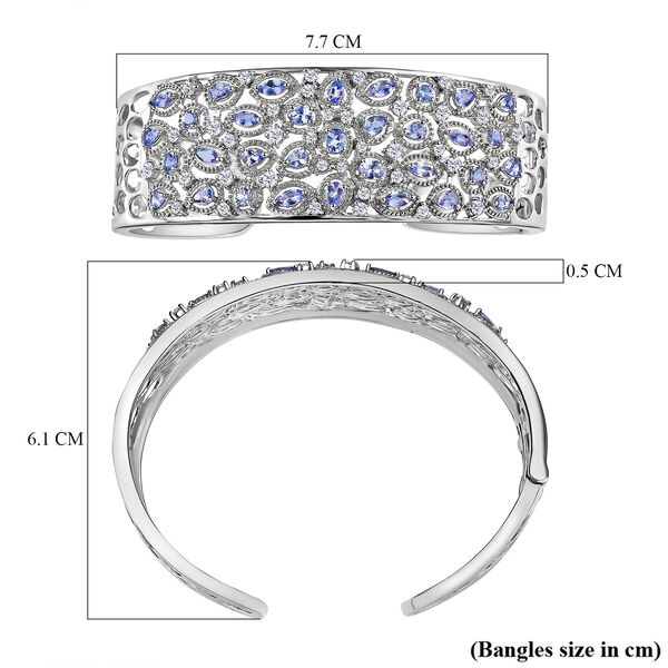 Tansanit und Zirkon 19cm Armreif - 6,56 ct. image number 6