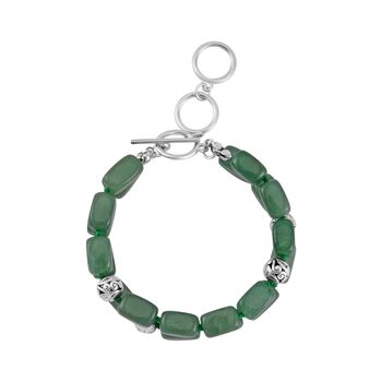 Doppellagiges, gr&uuml;nes Aventurin-Armband, 18 cm - 200 ct.