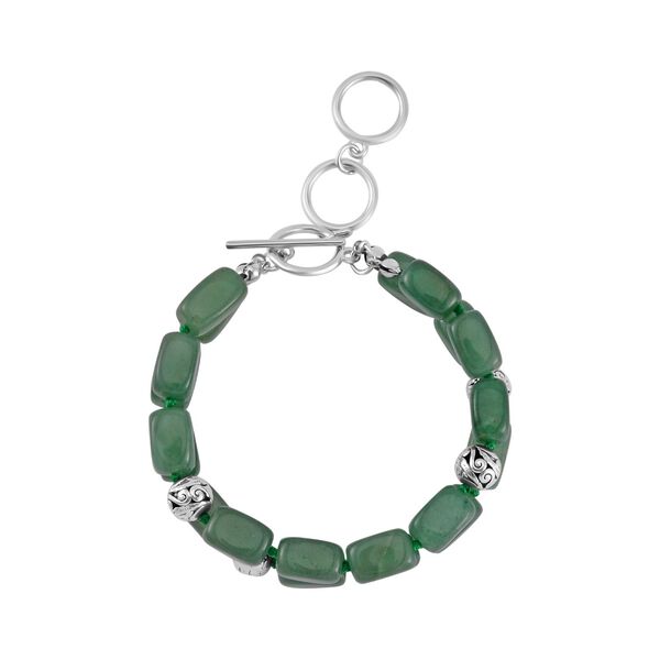 Doppellagiges, gr&uuml;nes Aventurin-Armband, 18 cm - 200 ct. image number 4