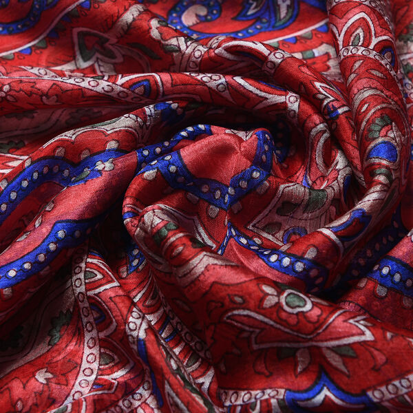 Eleganter Schal aus 100% Seide, Rot image number 6