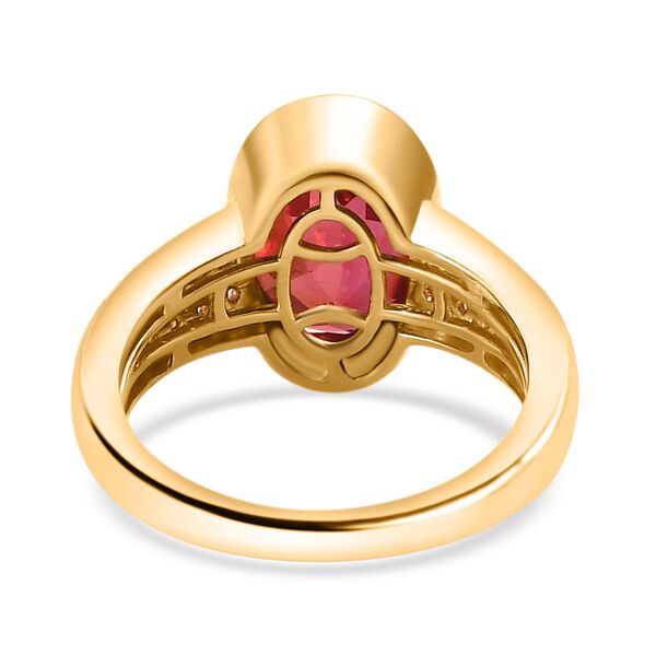 Labor Padparadscha Saphir und Zirkon Ring - 5,56 ct. image number 6