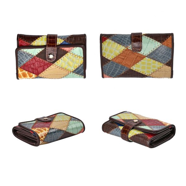 Chaos by Elsie - Echtleder Patchwork Geldb&ouml;rse, Patchwork image number 3