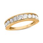 Diamant Half Eternity-Ring, I2-GH (Top-Wesselton) SGL zertifiziert, 585 Gelbgold (Größe 20.00) ca. 1.00 ct image number 3