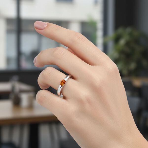 D'Joy AA Feueropal Ring 925 Silber rhodiniert (Gr&ouml;&szlig;e 18.00) ca. 0,15 ct image number 2