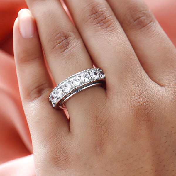 Zirkonia Eternity Anti-Stress Spinning Ring image number 3
