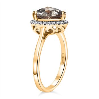AAA Turkizit, Wei&szlig;er Diamant Ring 585 Gold (Gr&ouml;&szlig;e 17.00) ca. 2,79 ct