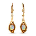 Natürliche, äthiopische Opal-Ohrringe, 925 Silber vergoldet ca. 1,10 ct image number 0