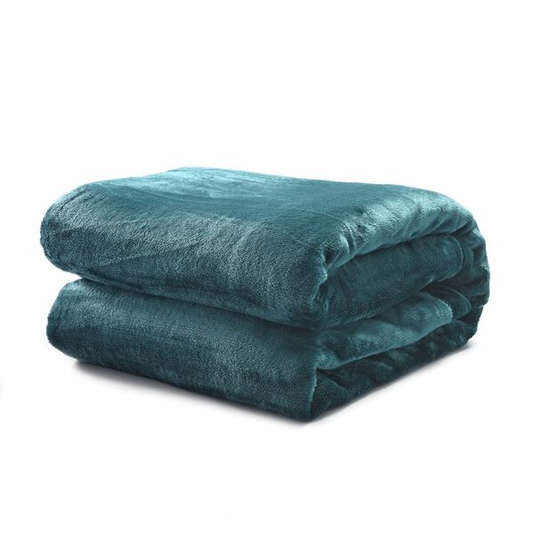 Premium Kuscheldecke aus 100% Mikrofaser, 450 gsm, Größe: 150x220 cm, blaugrün image number 3