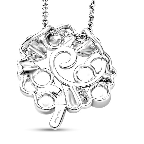 EVER TRUE Süßwasser Perle, Weißer Zirkon Schmuckset ca. 50 cm 10.09 ct image number 4