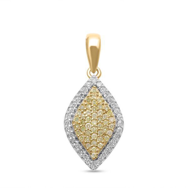 Nat&uuml;rlicher, gelber Diamant-Anh&auml;nger - 0,33 ct.