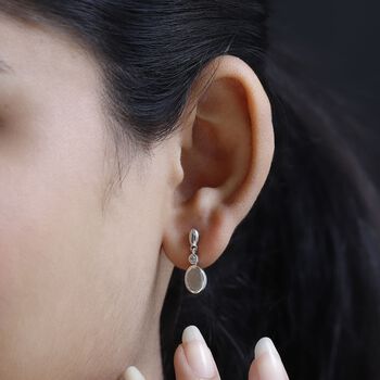 Meteorit und Zirkon Ohrringe - 5,70 ct.