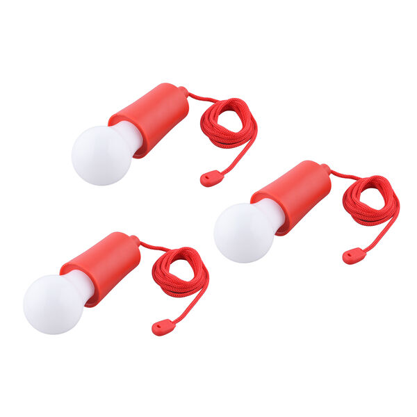 3er-Set Zugschnur Lampe Rot