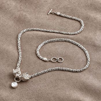 Royal Bali - Moissanit Halskette ca. 56 cm 925 Silber ca. 0,89 ct.