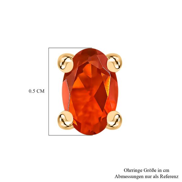 D'Joy AA mexikanische purpurrote Feueropal Ohrringe - 0,32 ct. image number 5