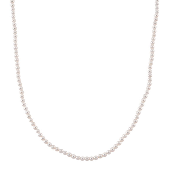 D'Joy AAA Chinesische Akoya-Perle (3-5 mm) Halskette ca. 45 cm + 5 cm Extender, 925 Silber rhodiniert