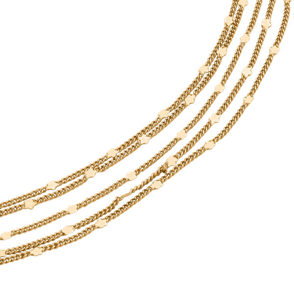 Nickelfreies Messing Halskette ca. 50 cm + 3.5 cm Extender, Gelb Vergoldet, ca. 12,50g image number 3