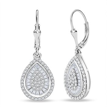 Lustro Stella Wei&szlig;er Zirkonia Ohrringe 925 Silber rhodiniert