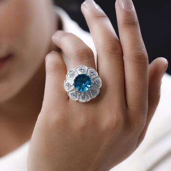 GP Italian Garden Kollektion - Capri blauer Quarz, Schweizer Blautopas und blauer Saphir-Ring - 7,47 ct.
