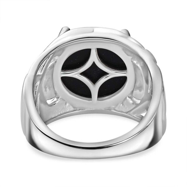 Blauer Sandstein Ring Messing (Gr&ouml;&szlig;e 17.00) ca. 9,61 ct image number 6