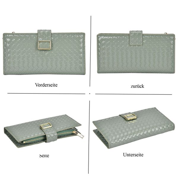 PU-Leder Brieftasche mit RFID-Schutz, olivgrün image number 4