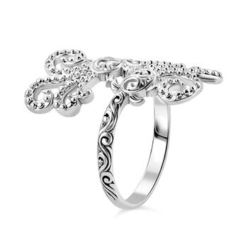 Royal Bali Kollektion - Bypass Ring in 925 Silber