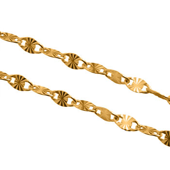 DIE L&Auml;NGSTE Italienische Marinerkette ca. 75 cm, 925 Silber vergoldet