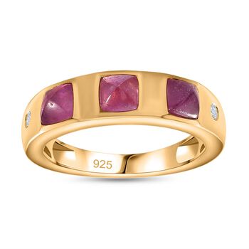 Ilakaka Rosa Saphir und Zirkon Ring - 2,04 ct.