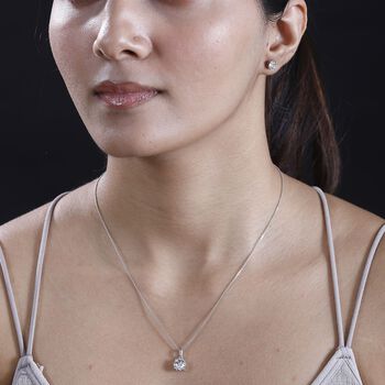 J Francis gefertigt mit SWAROVSKI- 2er-Set- Wei&szlig;es Kristall Swarovski-Schmuckset