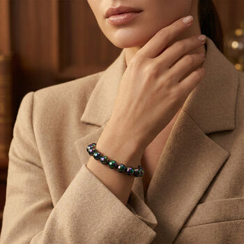 Pfau Muschelkernperle (15-17 mm) Armband flexibles (18.00-19.00 cm)