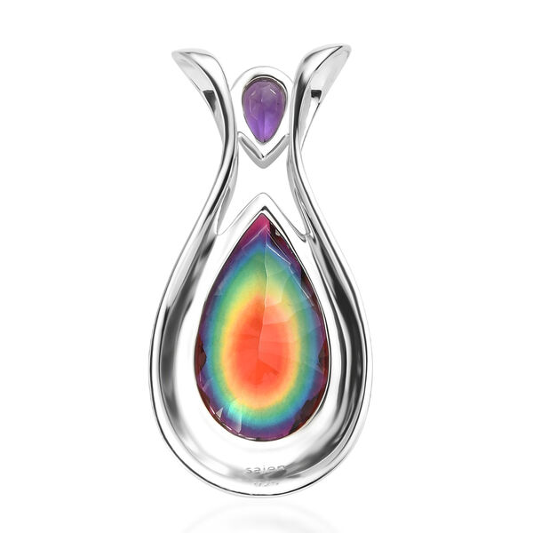 Sajen Silber-Himmlischer Quarz, Afrikanischer Amethyst Anh&auml;nger 925 Silber rhodiniert ca. 21.06 ct image number 4