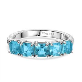 D’joy AA Betroka Blauer Apatit Ring 925 Silber rhodiniert (Größe 17.00) ca. 1,76 ct