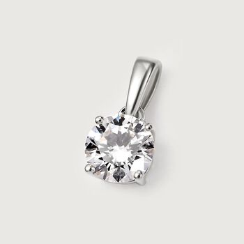 LUXURIANT 1 ct. SGL zertifizierter VS-EF Labor Diamant Anh&auml;nger in 585 Wei&szlig;gold