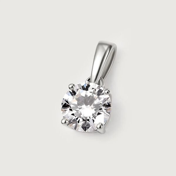 LUXURIANT SGL zertifizierter VS-EF Labor Diamant Anhänger in 585 Weißgold - 1 ct. image number 2