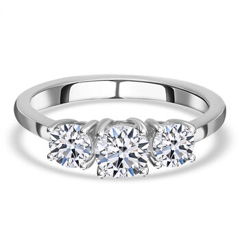 Signature Collection - Lab grown Diamant- SI-GH Ring, IGI zertifiziert, 950 Platin (Gr&ouml;&szlig;e 17.00) ca. 1.50 ct