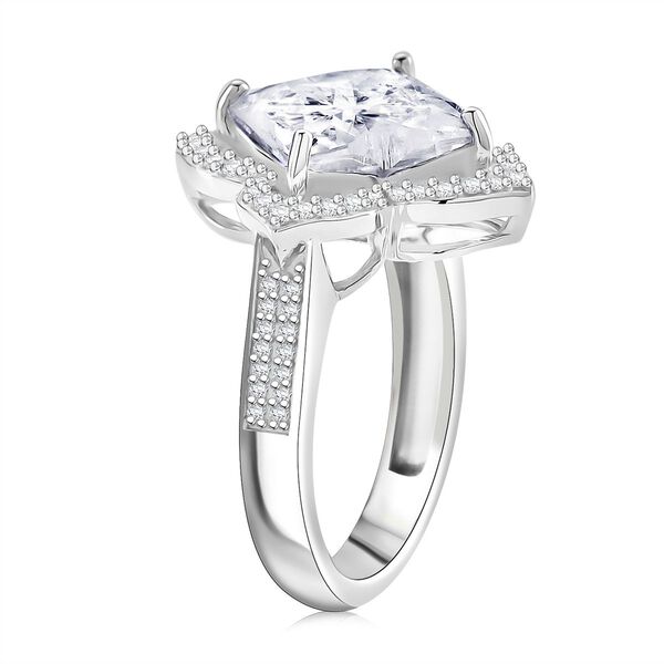 D'Joy Moissanit Ring 925 Silber rhodiniert (Größe 18.00) ca. 5,93 ct image number 5