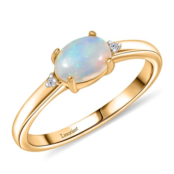 LUXURIANT DIAMOND- AA &auml;thiopischer Welo Opal und Labor Diamant Ring und Anh&auml;nger image number 10