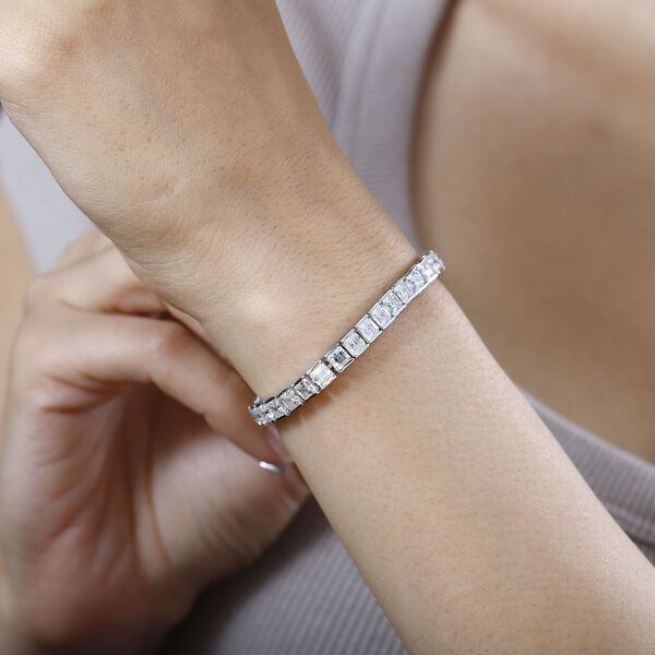 Moissanit Armband ca. 20 cm 925 Silber rhodiniert ca. 16,11 ct. image number 3