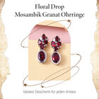 Floral Drop Mosambik Granat-Ohrringe image number 5
