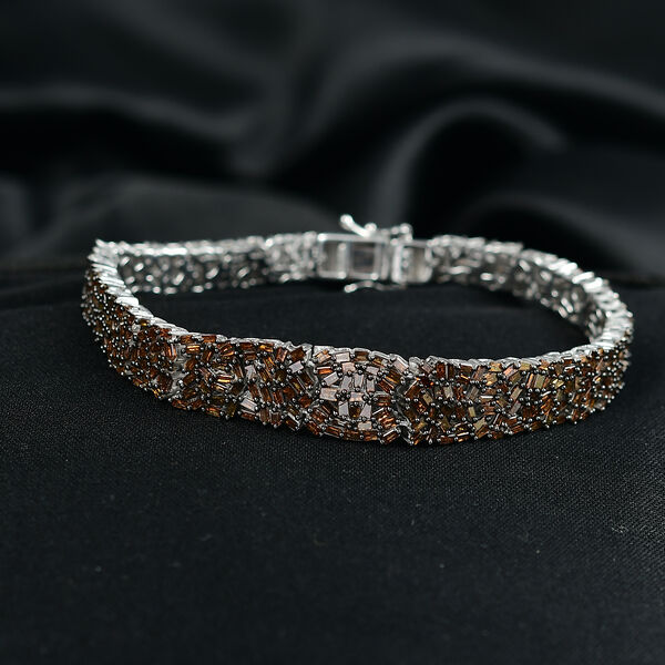 D'Joy Roter Diamant Armband ca. 19 cm 925 Silber rhodiniert ca. 4,95 ct. image number 1