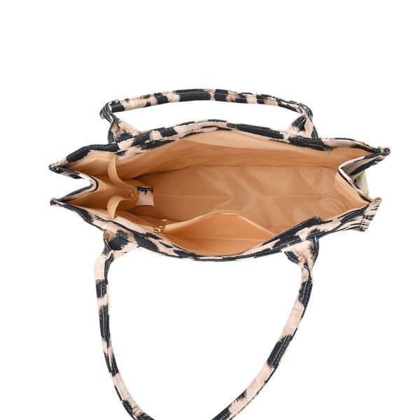 Leopardenmuster Set, Shopper 40x12x35cm und Handy-Umh&auml;ngetasche 20x10,92x1,98cm image number 5