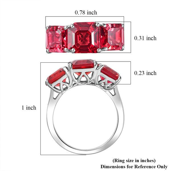 LUXURIANT DIAMOND- zertifiziert und geprüft AAA Labor Padparadscha Saphir Ring in 417 Weißgold - 7,95 ct. image number 5