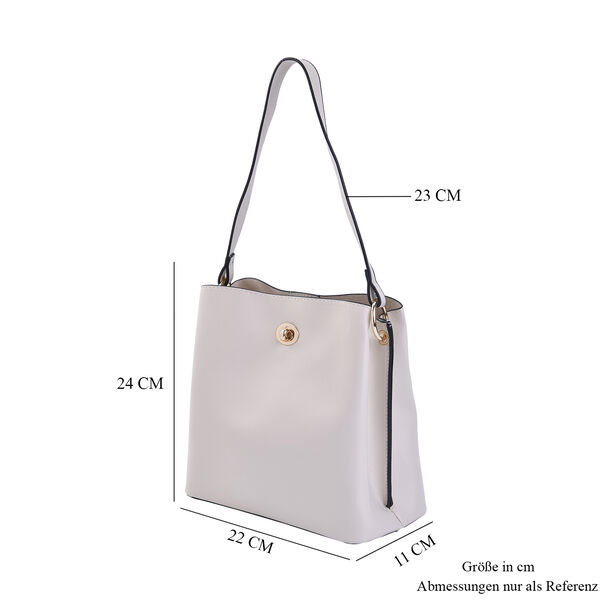 Crossbody Tasche aus Kunstleder mit abnehmbarem Riemen, Gr&ouml;&szlig;e 24x11x22 cm, Wei&szlig; image number 7