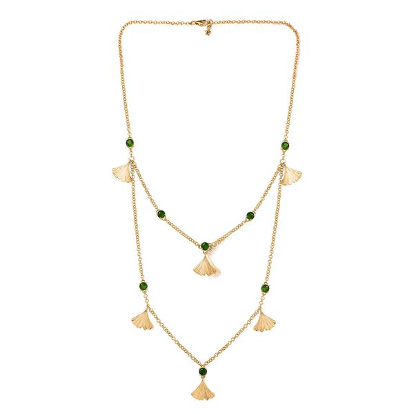 GP Italian Garden Kollektion- nat&uuml;rliche Chromdiopsid und blaue Kanchanaburi-Saphir 45cm Halskette - 4,03 ct. image number 3