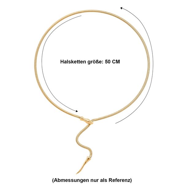 Flexible Schlangenkette, vergoldet image number 5